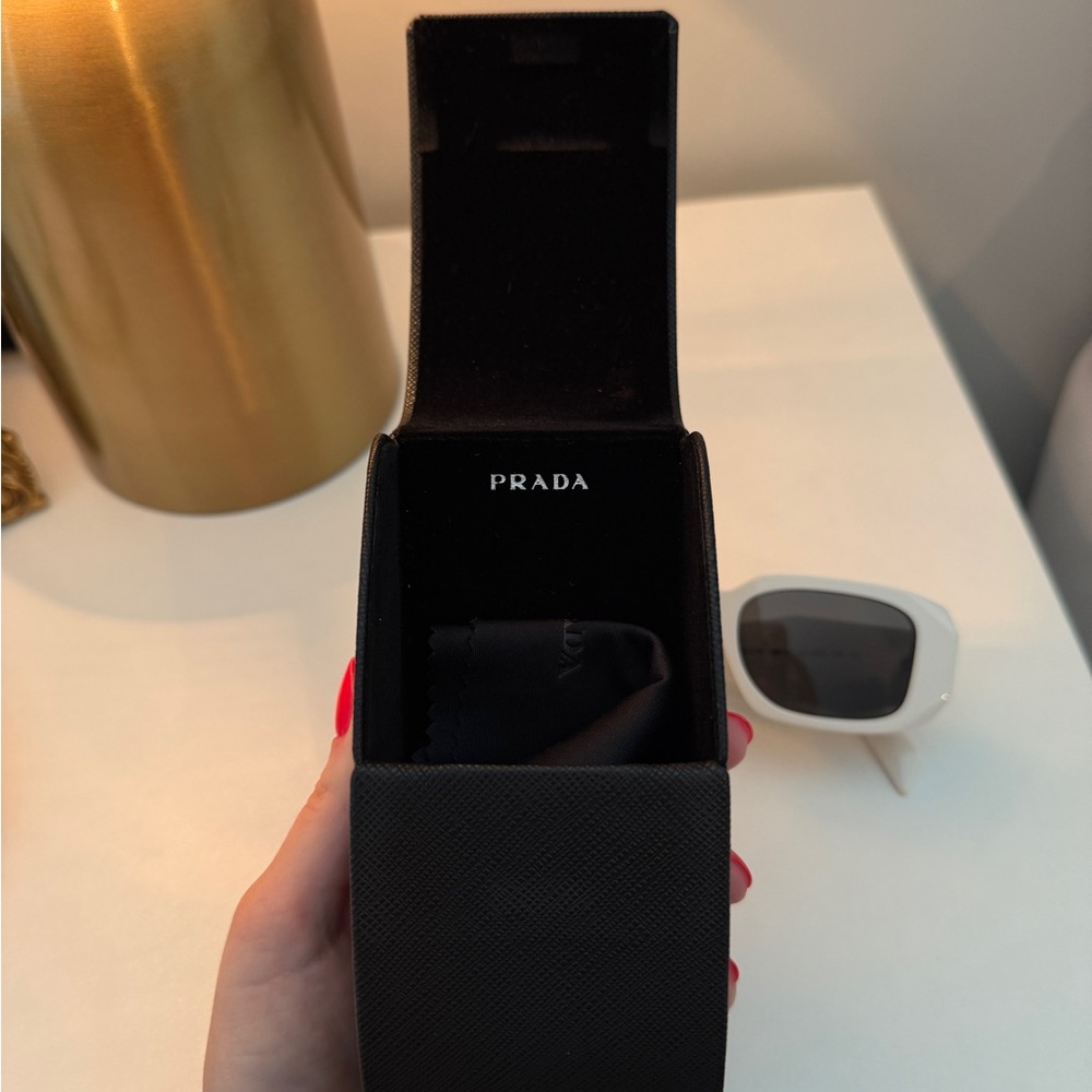 Prada Rectangular Sunglasses In White - image 2